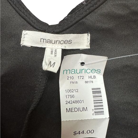 Maurices Floral Velvet Flocked Skater Dress. NWT. Black/Gray. Size Medium. - Picture 7 of 9